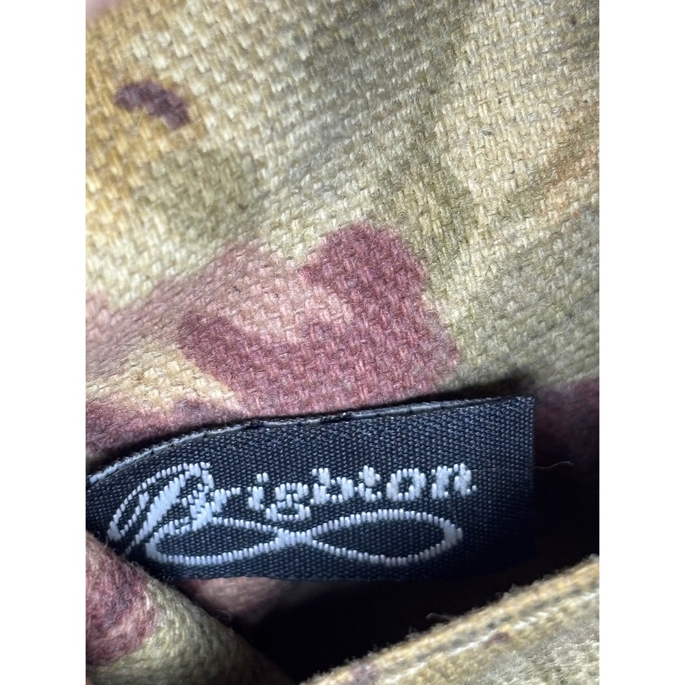 Brighton Woven Straw Shoulder Bag Black Croc Leather Trim Heart Charms Floral - Picture 10 of 16